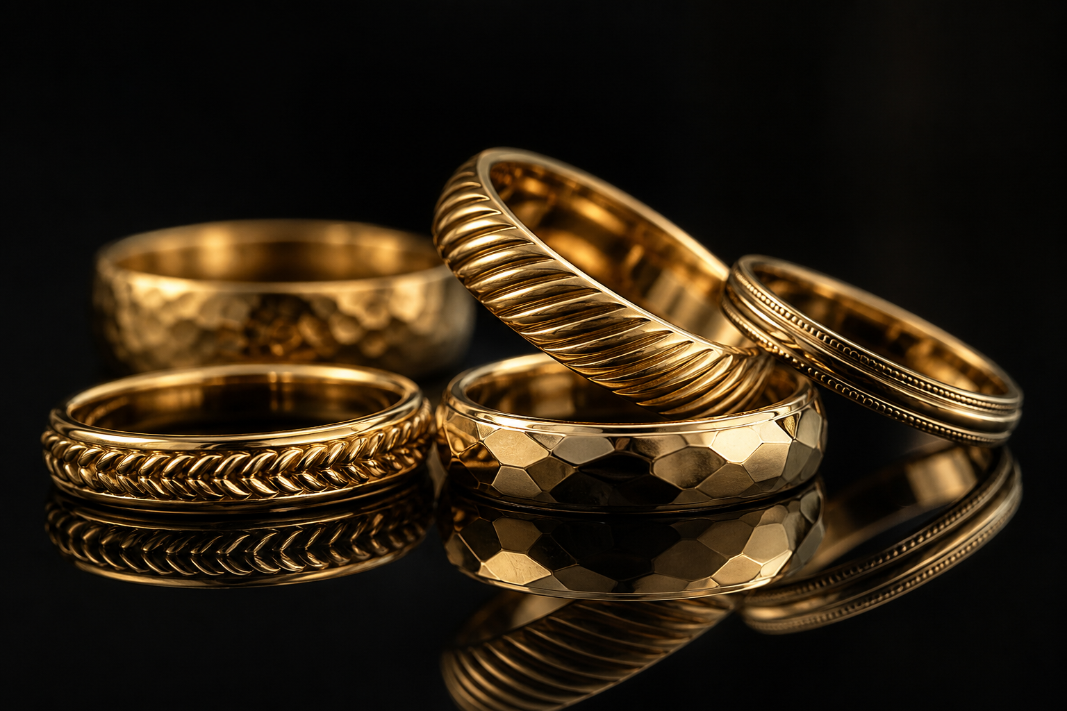 Macro di gioielli in oro